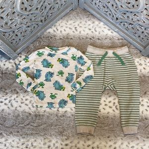 Disney Pixar Monster’s Inc. set boys 2T pastel stripes loungewear Disneyland